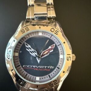 Corvette Racing Silver Watch